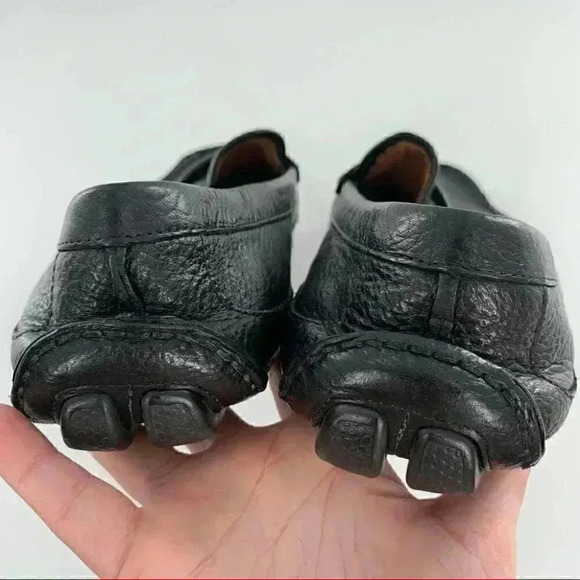 J&M flex Johnston & Murphy loafers size 10 black leather horsebit driving - Picture 8 of 13